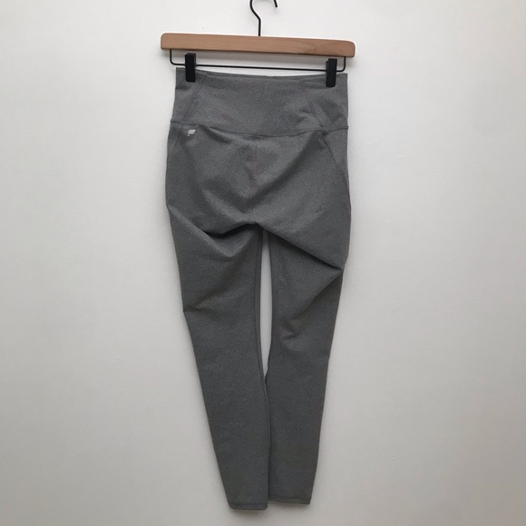 FABLETICS High-Waisted Gray Heathered 7/8 Leggings - Picture 4 of 9